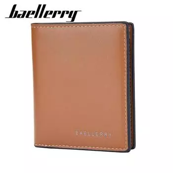 Baellerry мужские модные держатели для карт винтажный дизайн короткие кошельки модный кошелек для монет 10*9*1cm чёрный