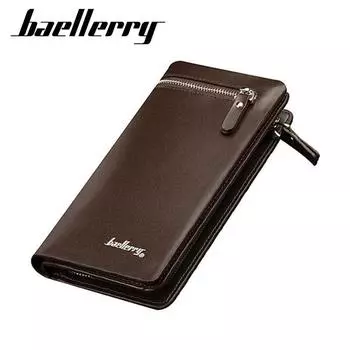 Baellerry мужской длинный кошелек с держателями для монет, кошелек на молнии, кошельки, клатч, держатель для карт, сумка для денег, сумки для телефона 19.5cm*10.5cm*3cm чёрный