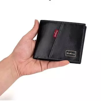 Baellerry Мужской кошелек с блокировкой RFID, винтажный модный короткий кошелек с несколькими отделениями для карт, горизонтальный держатель для карт, кошелек для монет в стиле пэчворк