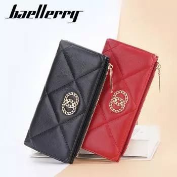 Baellerry Женская мода Billfold длинный кошелек из искусственной кожи держатель для карт с несколькими отделениями для карт кошелек на молнии кошелек для монет