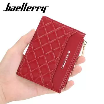 Baellerry женские модные кошельки на молнии ярких цветов тонкий держатель для карт искусственная кожа портмоне 12.5cm*9.5cm*0.5cm жёлтый