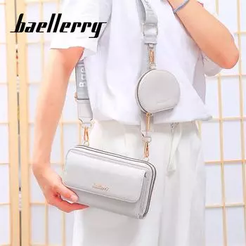 Baellerry женские модные сумки на плечо с небольшим кошельком на молнии для женщин сумка через плечо сумки из искусственной кожи для телефонов кошельки 19*12*7cm коричневый