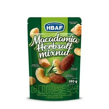 BAF Macadamia Herb Salt Nuts Mixed, 190 г, 1 шт., корейские орехи