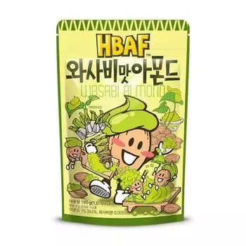 BAF Васаби со вкусом миндаля, 190 г, 1 шт., корейские орехи
