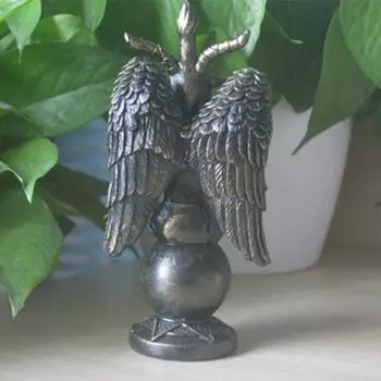 Бафомет Божественный Козел Мендеса Статуя Церкви Сатаны Шабаш Козел Идол Бафомет Смола Сатанинский Оккультизм Рогатый Бог Козел