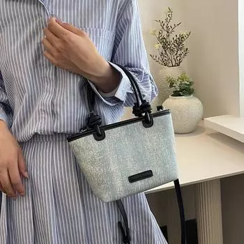 Сумка 2024 года, новая модная женская сумка, трендовая женская сумка, универсальная джинсовая сумка, повседневная сумка через плечо