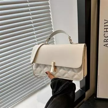 Bag 2024 summer new simple fashion handbag bag underarm women s bag niche shoulder bag simple messenger bag чёрный