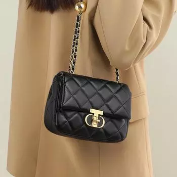 Bag All-in-one Women s Single Shoulder Leather Women s Bag Fashion Crossbody Senior Sense Commuter Bag Diamond Check Women s Bag