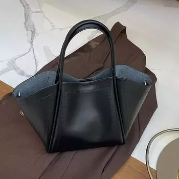 Bag Autumn and Winter High-end Sense Niche Leather Wing Bag Commuter Shoulder Messenger Women s Bag Large-capacity Handbag
