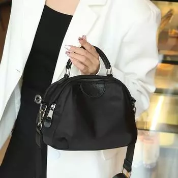 Bag Autumn and Winter Women s High-grade Niche Handbag Retro Fashion All Shoulder Crossbody Bag чёрный