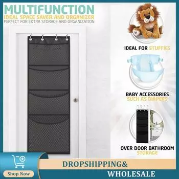 Bag Black Mesh Door Bag Home Storage Bag Storage Bags Toys Hanging Bag