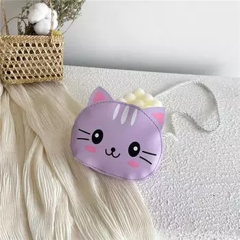 Bag Cat Crossbody Polychrome Children Cartoon Mini Shoulder Bag Shopping Wallet