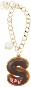 Подвеска для сумки Cookie Initial Charm Gold [Саманта Вега] (S) Женский золотой