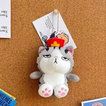 Bag Charm Dog Plush Keychain Cartoon Dog Pendant Birthday Gifts Cat Plush Key Ring Small Gift Cat