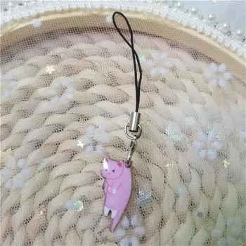 Bag Charms Metal Keychains Mobile Phone Strap Cat Phone Strap Phone Hanging Charms Phone Lanyards