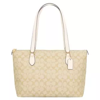 Bag FCH504 CH504 Light Khaki x Chalk Luxury Signature Gallery Tote Ladies [Coach] (Tote Bag) [Outlet Item] [Brand] [Item]