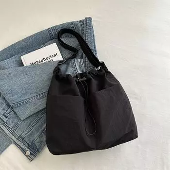 Bag Female Casual Easiest for Match Office Worker Work Clothing Crossbody Bag Black (without ornaments)
