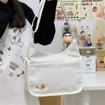 Bag Female Ins Summer Transparent Campus Casual Cartoon Backpack White