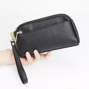 Bag Female New Arrival Women s Handbag Fashion Mobile Phone Bag Zipper Bag Long Wallet Key Case Shell Coin Purse Black
