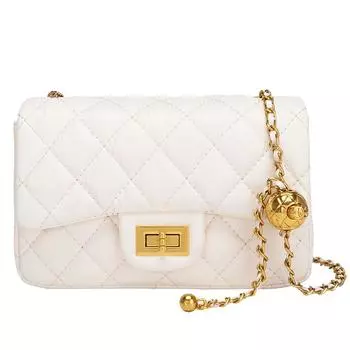 Bag Female Small Golden Ball Spring Summer Simple Small Fragrance Female Bag Carrying Diamond Lattice Chain Bag Fashion Single Shoulder Crossbody