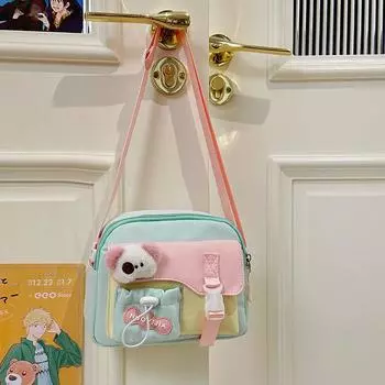 Bag Female Student Shoulder Cute Style All-Match Student Party Small Lightweight Primary School Student 2025 New Green_single pack