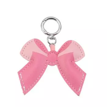 Bag Hanging PU Leather Bow Pendant Sweet Car Keyring Cute Bowknot Keychain Backpack Decor