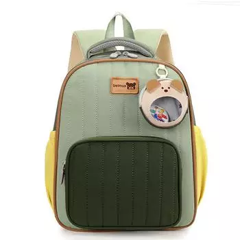 Bag Kindergarten Unisex Ergonomic Shoulder System Bright Color Kids Options Gray Green