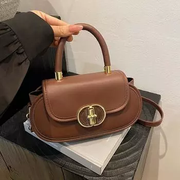 Bag Ladies 2025 Trendy Premium Retro Frosted Handbag Autumn Crossbody Round Bag чёрный