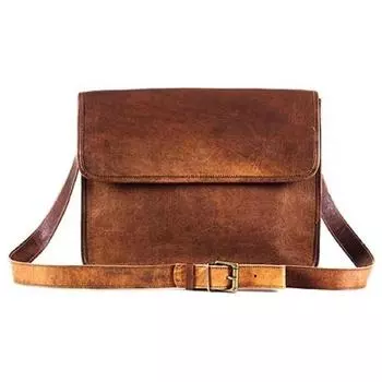 Bag Leather Laptop Genuine Messenger Men s Vintage Briefcase Satchel New Brown 13 x 10 x 4 in