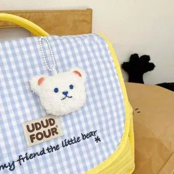 Bag Pendant Cartoon Key Chain Anime Plush Toy Creative Cute Bear Plush Pendant Gifts