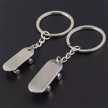 Bag Pendant Metal Pendant Key Holder Skateboard KeyRing Keys Holder Jewelry Gift Scooter Keychain 2Pcs