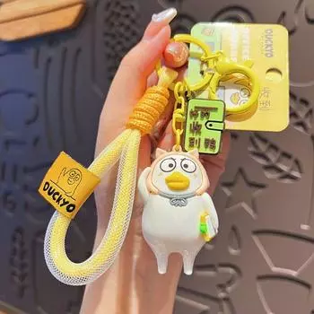 Bag Pendant Suit Tie Duck Doll Keychain Worker Hard Xiao Liu Duck Key Ring Kids Toy Style C