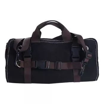 Bag Roll Waxed Canvas Tool Roll Waterproof Tool Roll Up Bag Sturdy 15-Pockets Roll Carpenter чёрный