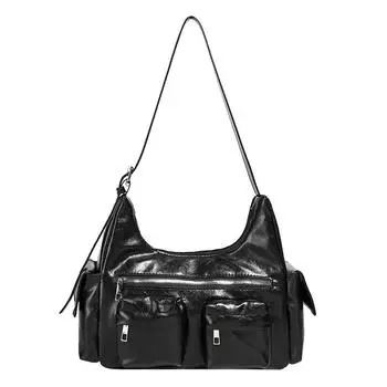 Bag Sweet Cool Biker Bag Retro Fashion Texture Shoulder Bag Commuter Tote Bag