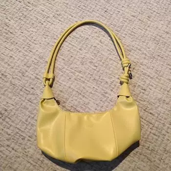 Bag Women 2025 Spring and Summer New Exquisite Small Horn Underarm Bag Fashion Commuter All-Match Shoulder Messenger Bag Women s Bag Yellow [single pack]]