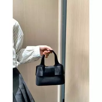 Bag Women 2025 Summer New Fashion Fashion French style Niche Popular All-Match Portable Shoulder Messenger Bag This Year Black