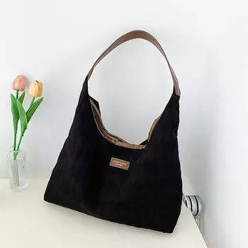 Bag Women s 2024 Autumn New Trendy Canvas Rhombus Shoulder Tote Bag Simple Large Capacity Commuter Bag Underarm Bag белый