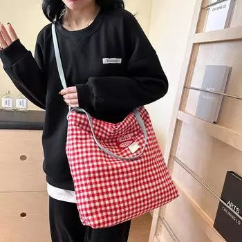 Bag women s 2024 new models are popular this year, large-capacity tote bags, cloth bags, fashionable and versatile single shoulder розовый