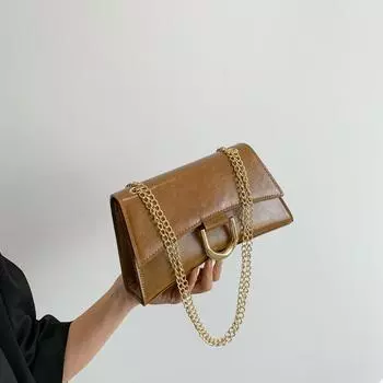 Bag women s 2024 new pu women s bag, simple and versatile shoulder bag women, popular women s messenger bag белый