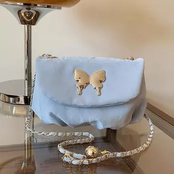 Bag Women s 2024 New Textured Niche Summer Versatile Fashion Chain One Shoulder Crossbody Folded Saddle Bag чёрный