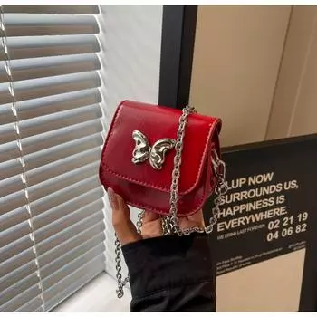 Bag Women s 2024 New Trendy and Popular Going Out Small Bag Premium Mini Shoulder Crossbody Small Square Bag чёрный
