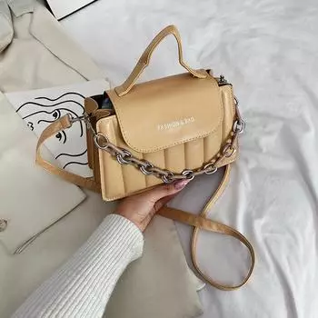 Bag Women s 2024 Spring New Women s Bag Fashion Embroidered Thread Chain Shoulder Bag Tide Crossbody Small Square Bag Women s Bag чёрный