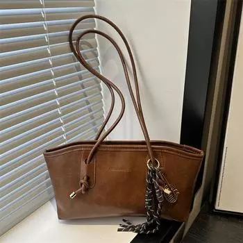 Bag women s 2025 new autumn and winter retro fashion shoulder bag texture casual versatile tote bag