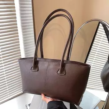 Сумка Женская Улучшенный Текстурный Дизайн Большая Вместимость Ретро На Плечо Под Мышку Тоут Большая Сумка