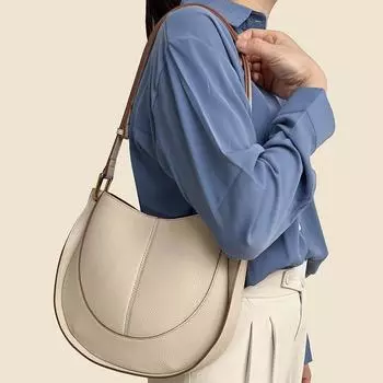 Bag Women s Autumn 2025 Soft Leather Niche Light Luxury Women s Bag New Trendy Saddle Bag Large Capacity Shoulder Crossbody Bucket Bag