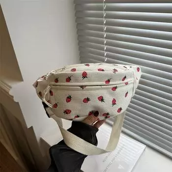 Сумка женская сумка 2024 новая мода простая сумка-мессенджер повседневная нишевая модная нагрудная сумка простая трендовая поясная сумка женская белый