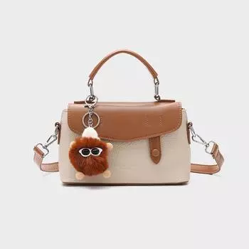 Bag Women s Japanese Summer All-in-one Student Bag with Pendant Small Fresh All-in-one Shoulder Handbag коричневый