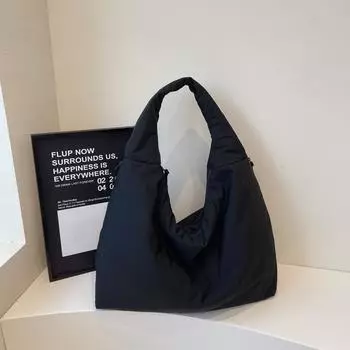 Bag women s large-capacity new spring, spring and summer leisure relaxation shoulder shopping bag class tote bag чёрный