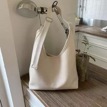 Bag women s large-capacity new versatile lazy high-end single shoulder messenger bag commuter tote bag tide белый