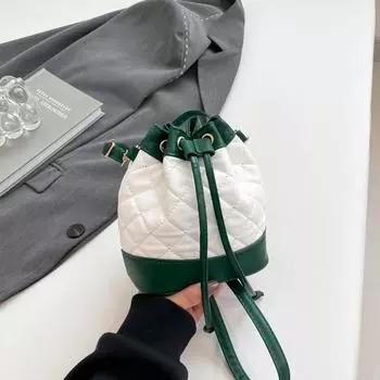 Bag Women s messenger bag 2025 new spring and summer embroidered thread retro women s shoulder portable bucket bag чёрный